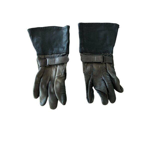 Women's Classic Motorcycle Glove Unlined Seasonal Wind Stopper Gauntlet - Picture 2 of 6
